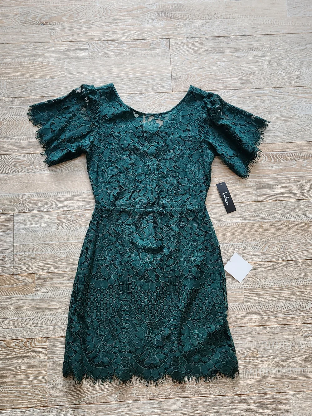 Lulu's Green Lace Dress - Picture 4 of 4